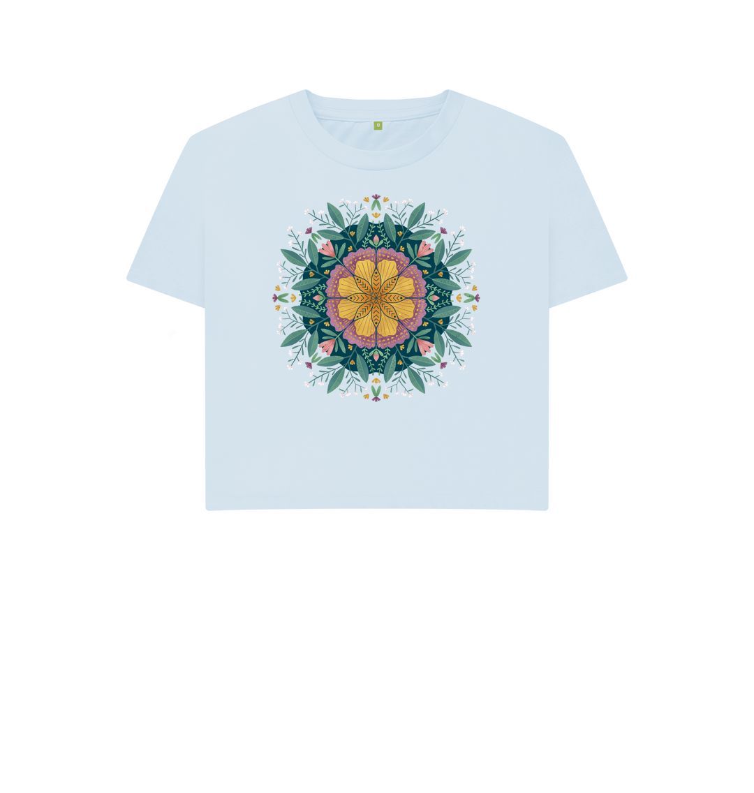 Sky Blue Floral Mandala