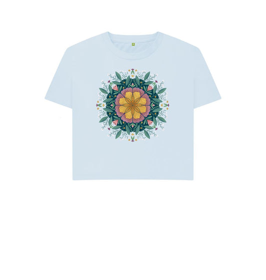 Sky Blue Floral Mandala