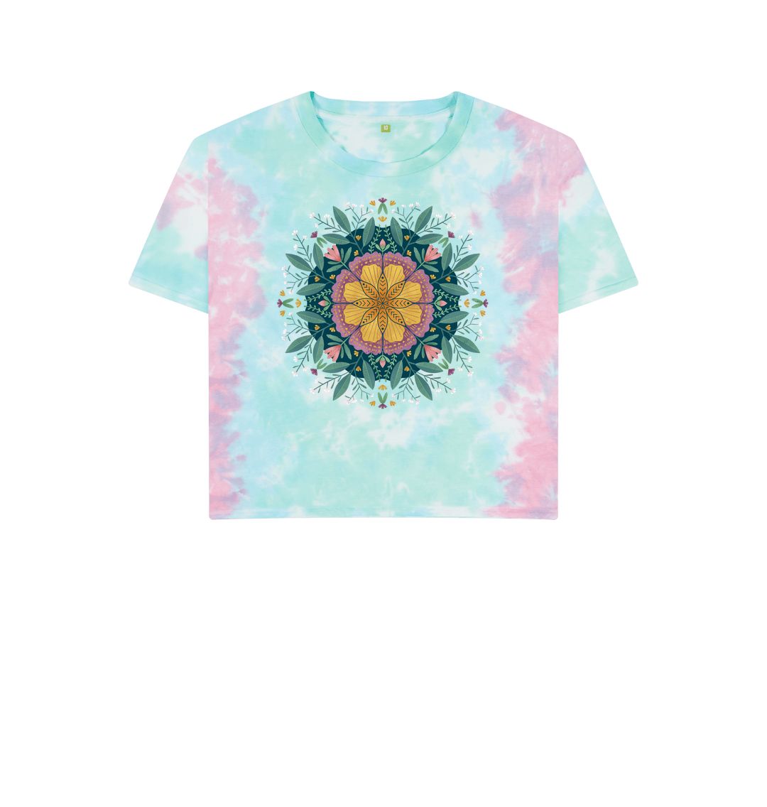 Pastel Tie Dye Floral Mandala