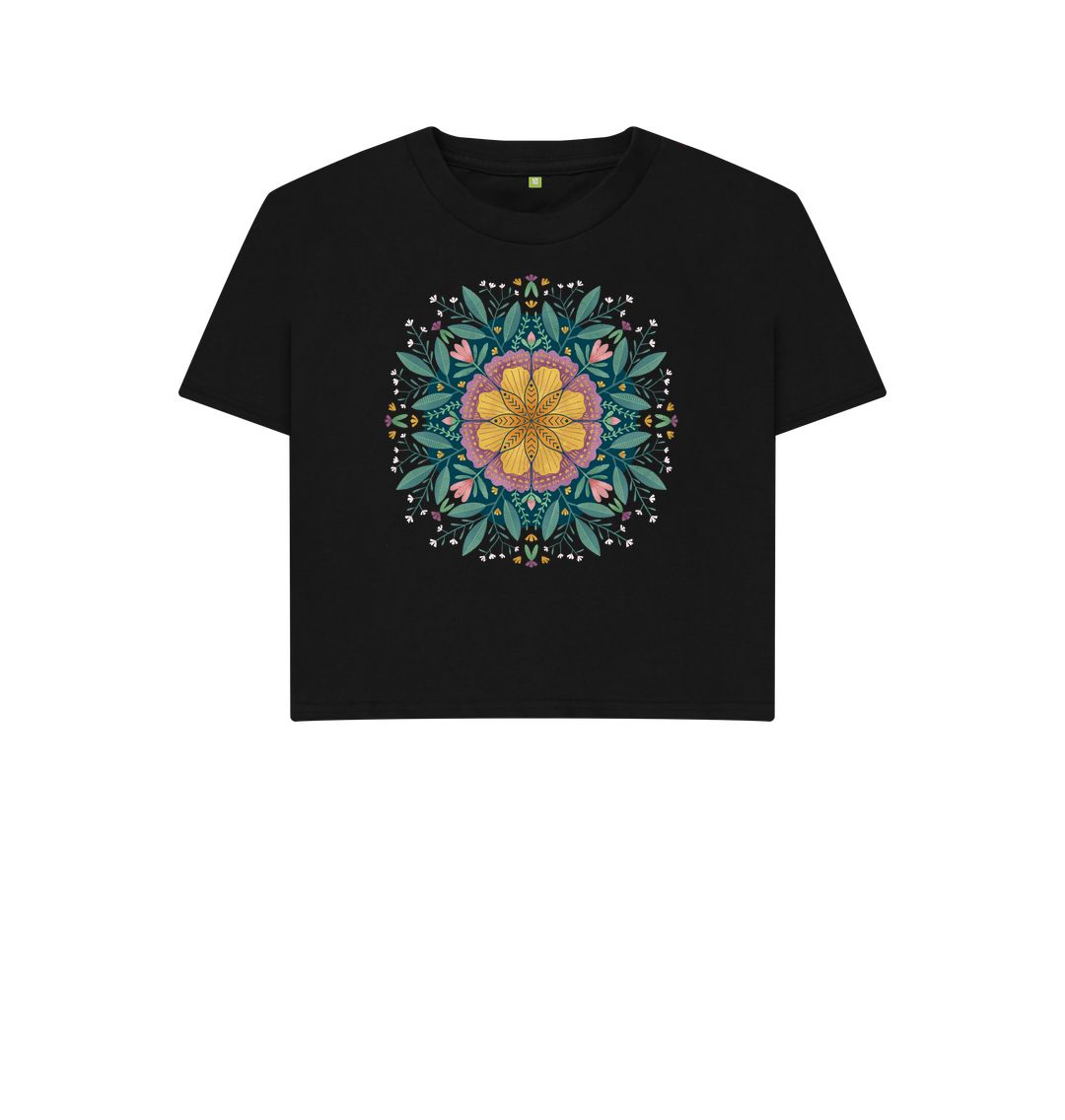 Black Floral Mandala