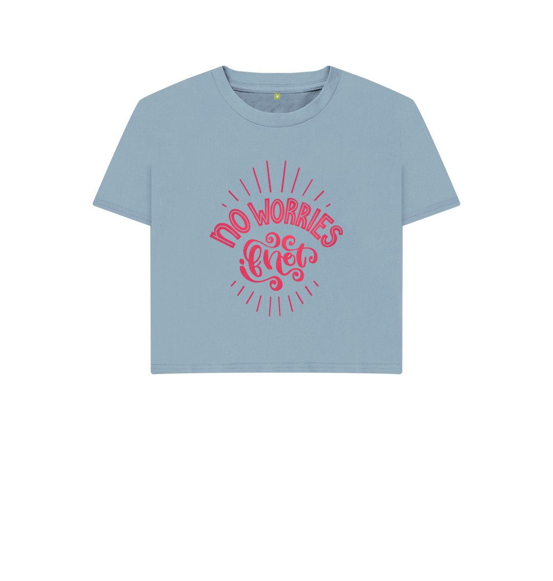 Stone Blue Printed T-shirt Front