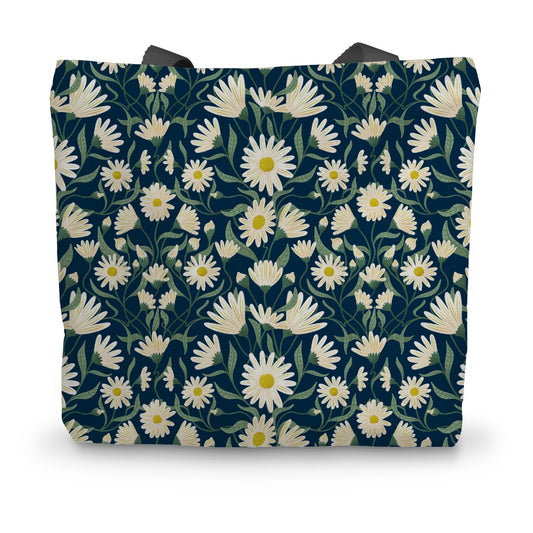 Daisies in Symmetry Canvas Tote Bag