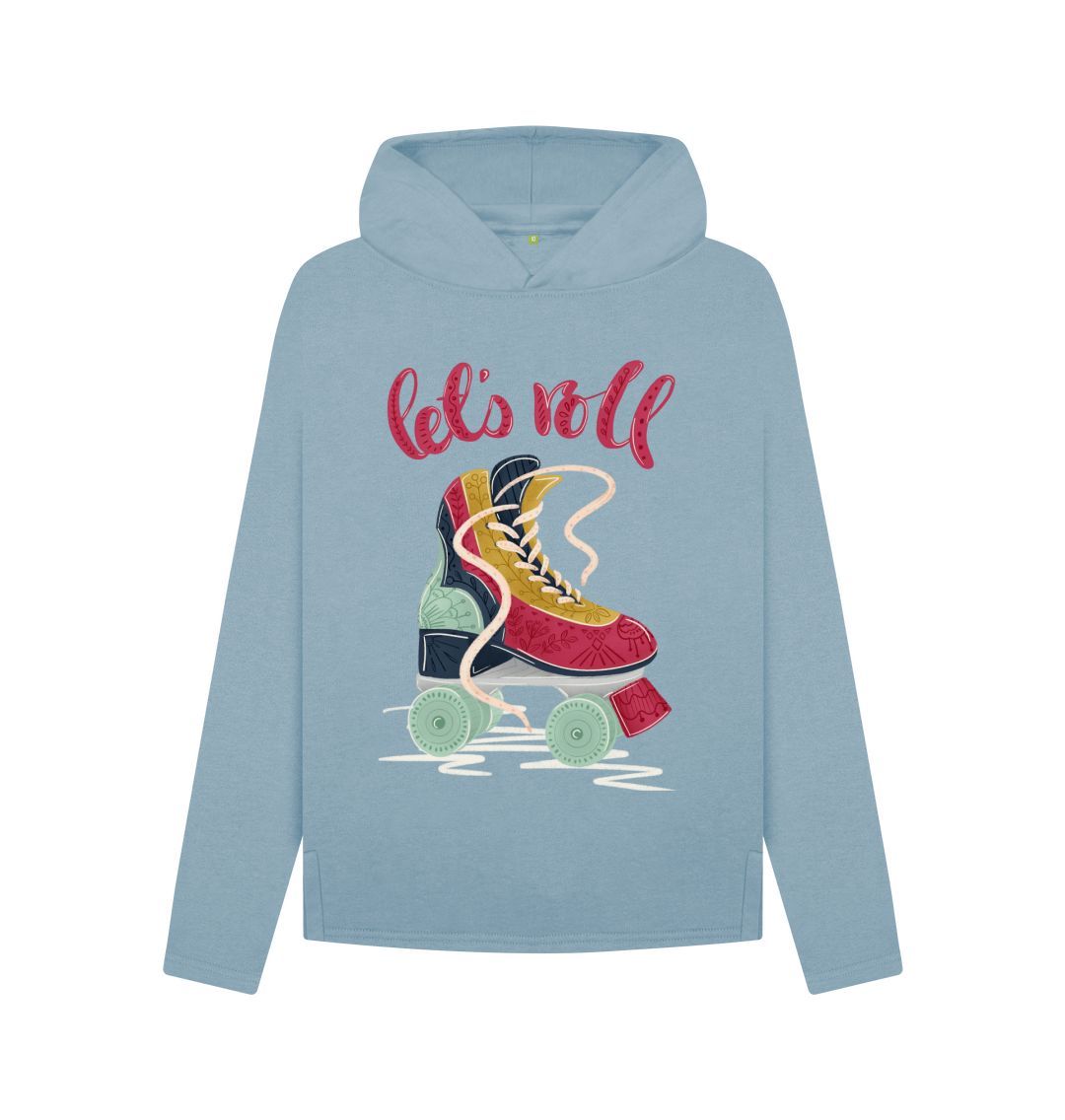 Stone Blue Let's Roll - Roller Skate - Hoody