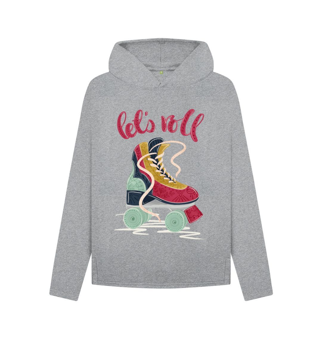 Athletic Grey Let's Roll - Roller Skate - Hoody