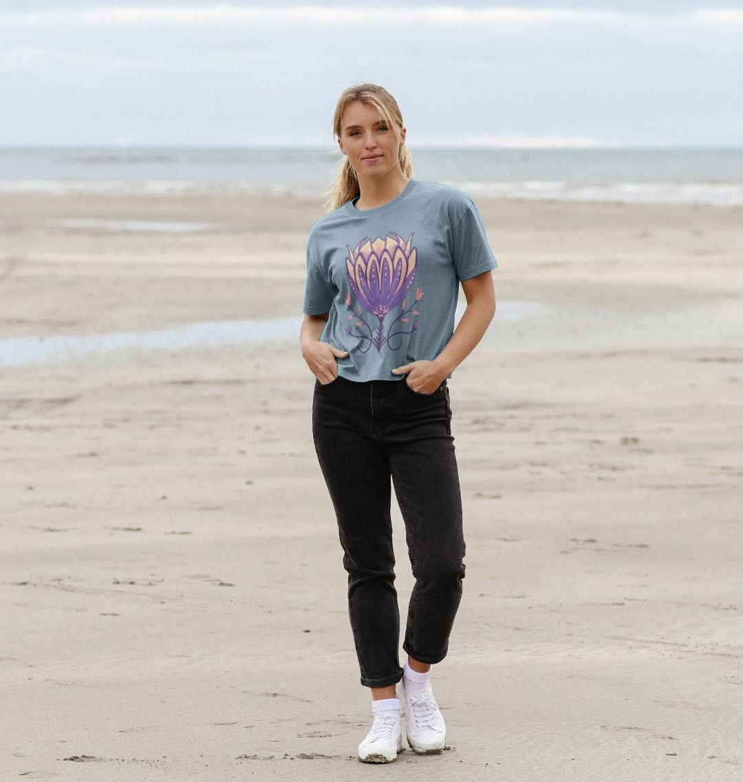 Pretty Purple Peony - Boxy Tee