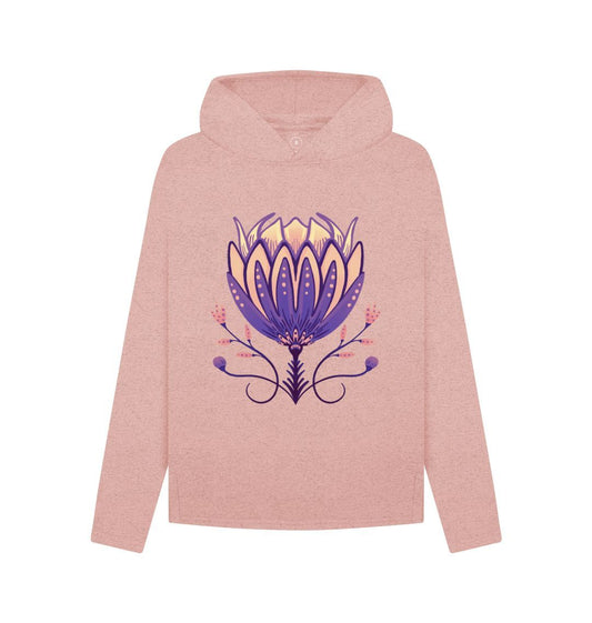 Sunset Pink Pretty Purple Peony - Hoodie